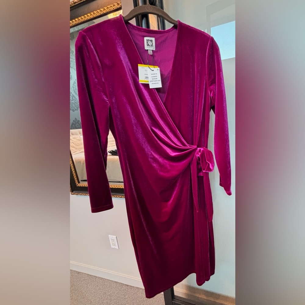 Anne Klein Pink Long Sleeve Dress